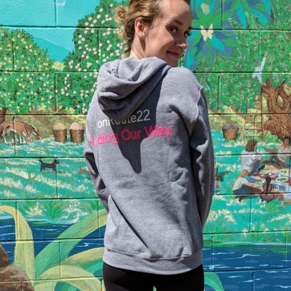 onRoute22  Gray Logo Hoodie - Picture 2 of 5